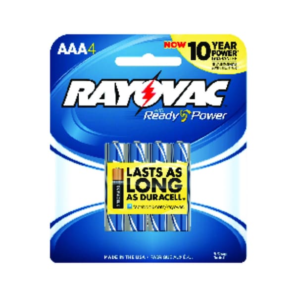 Rayovac High Energy AAA Alkaline Batteries 4 pk Carded, 4PK 824-4K